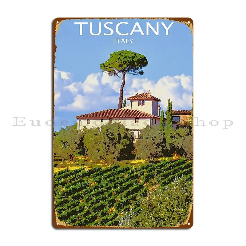 Тоскана Италия Ретро стиль тосканский виноградник искусство металлический