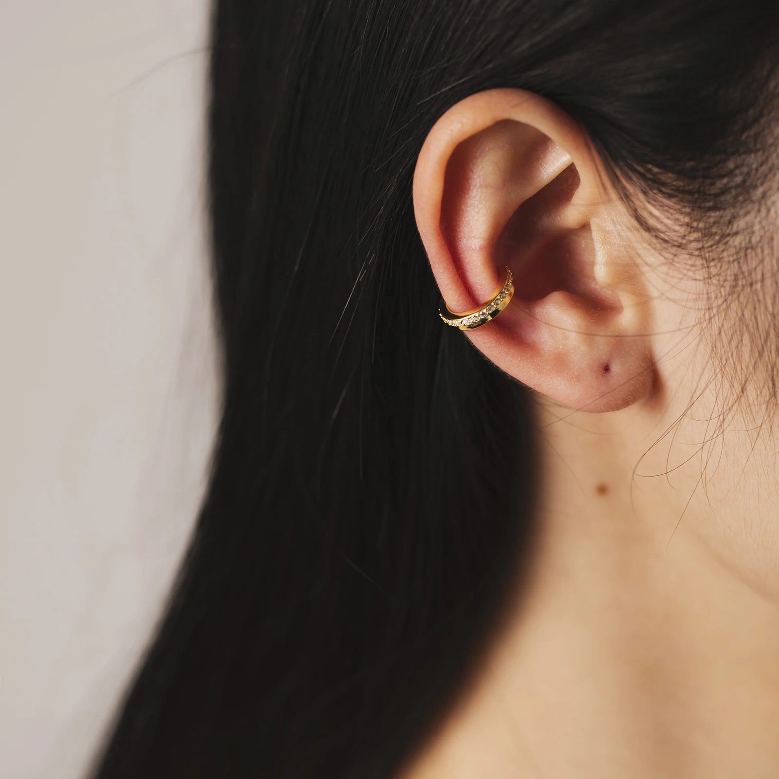 ANDYWEN стерлингового серебра 925 пробы 2023 золото C прозрачный циркон серьги с