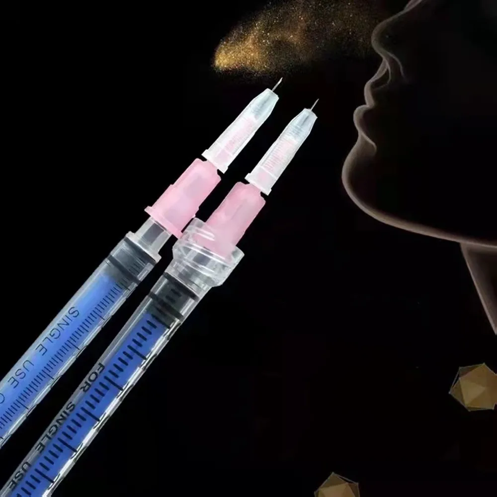 Skin prick needle Piercing Transparent Syringe Injection glue Clear Tip Cap ForPharmaceutical injection 31G |