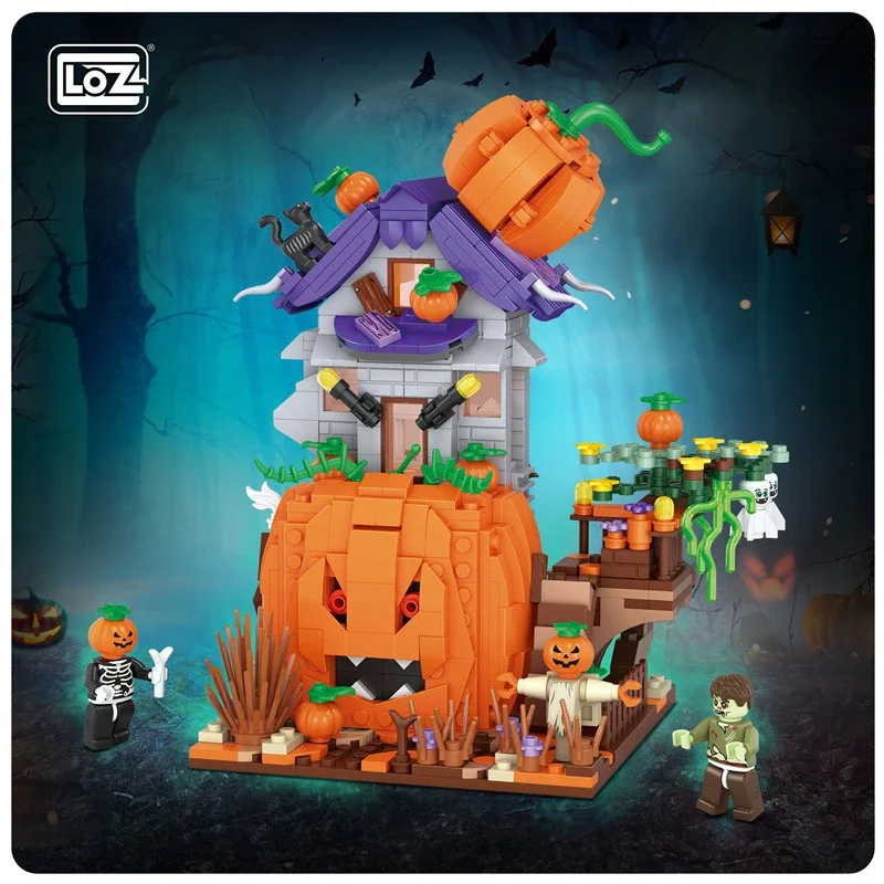 Детский конструктор loz маленького размера с тыквой