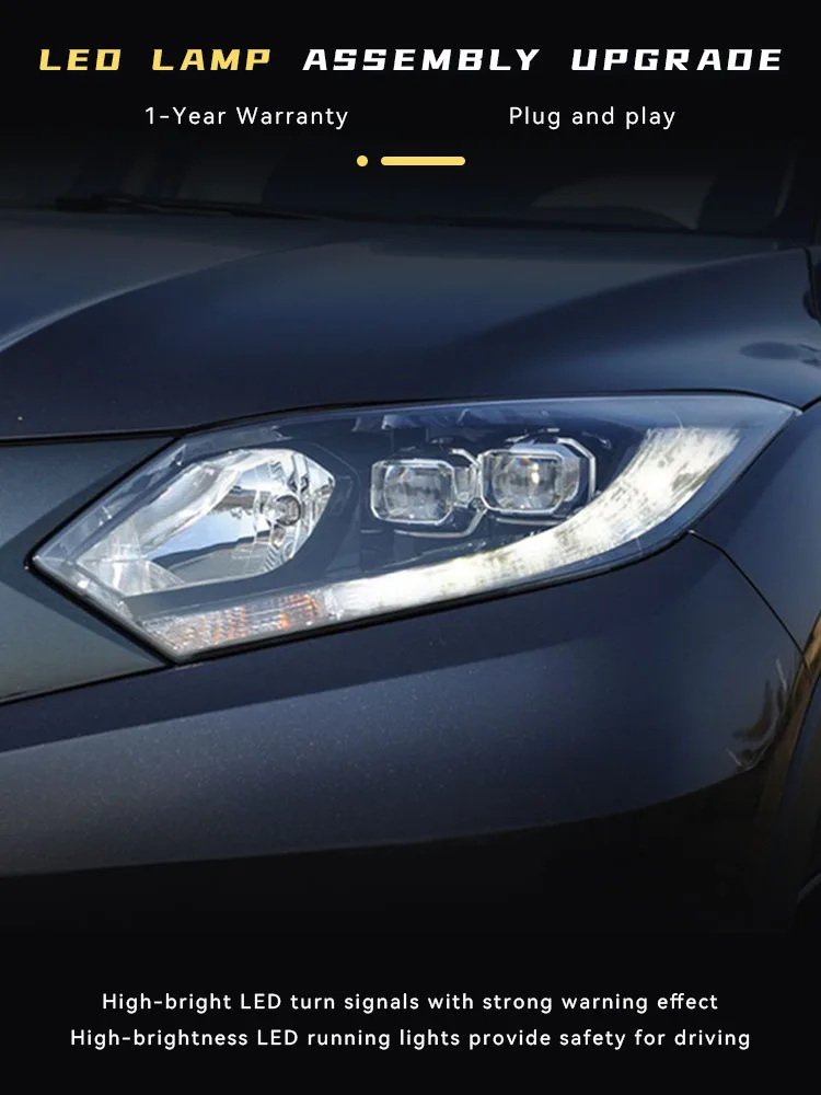 Автомобильная осветительная лампа для Honda светильник Vezel 2015 2016 2017 2018 светодиодная