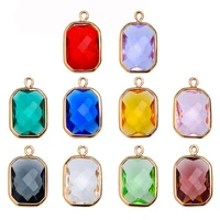 womens charm necklace pendants 10 pieces 1912mm alloy purple crystal square handmade creative diy jewelry accessories crafts