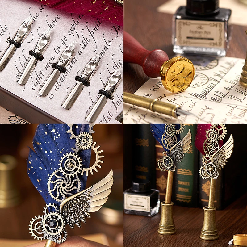 Набор перьевых карандашей 5 цветов сменных перьев с чернилами уплотнительный