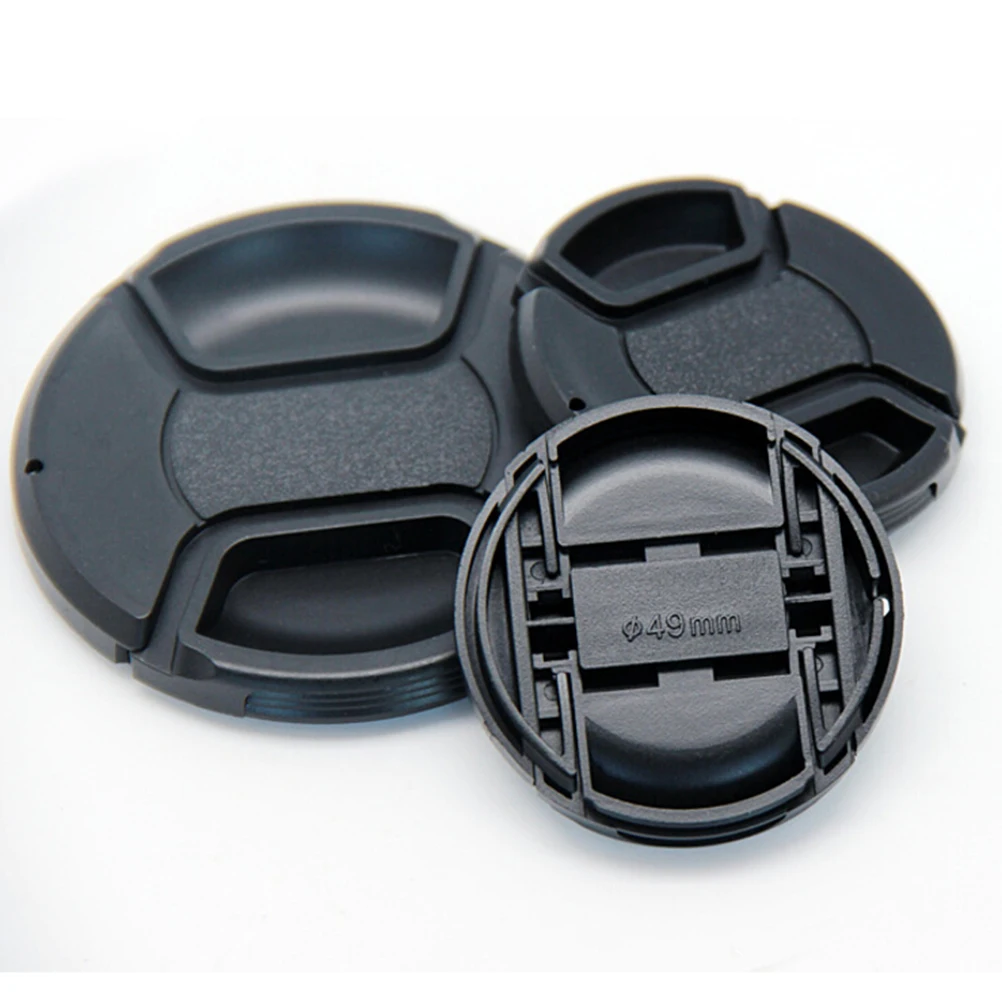 

40.5mm 49mm 55mm 58mm 72mm Center Pinch Snap-on Cap Cover With Anti-lost Rope For Canon Lens Cap