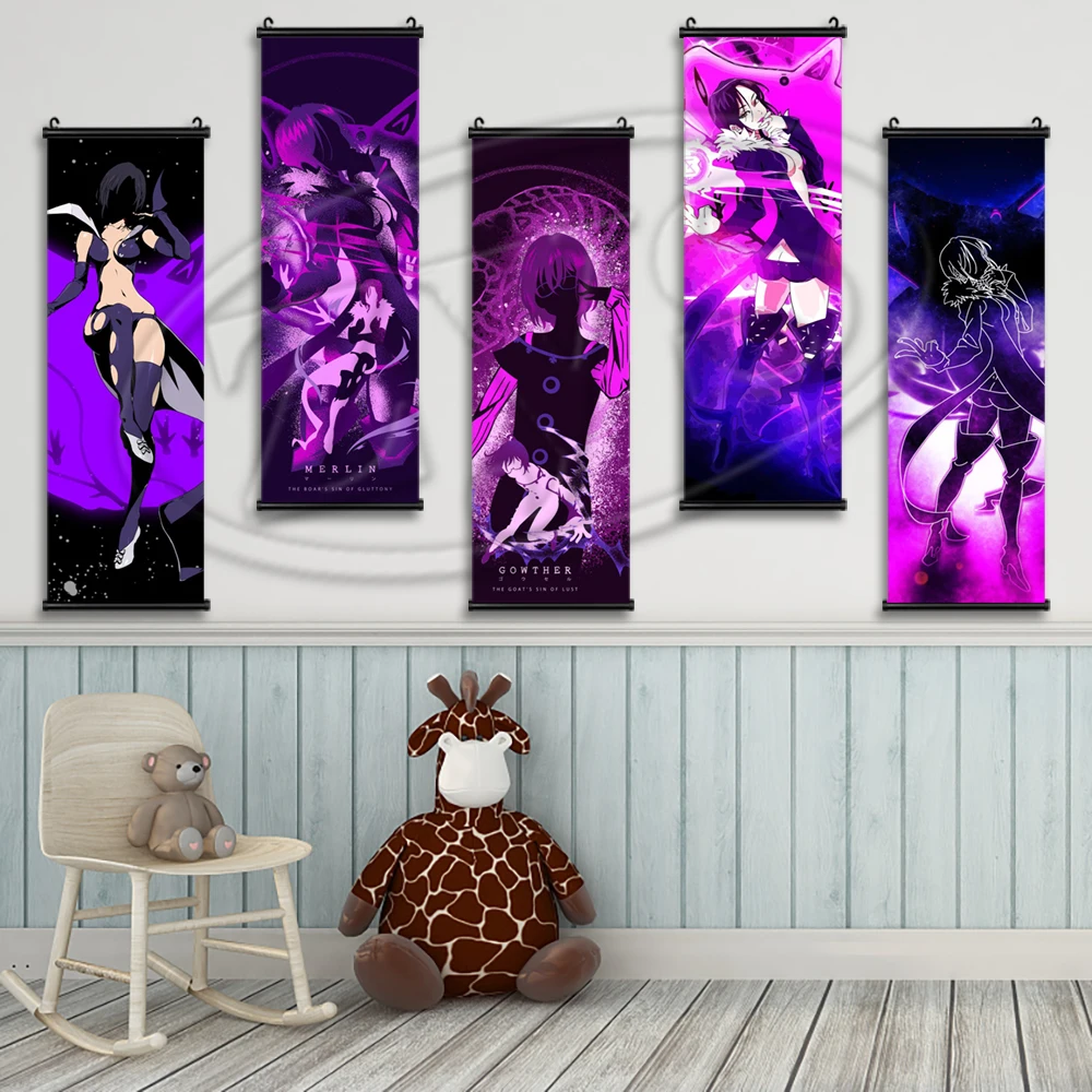 

Hanging Scrolls Anime Wall Art Picture The Seven Deadly Sins Poster Canvas Painting Mural Modular Living Room Home Decor Cuadros