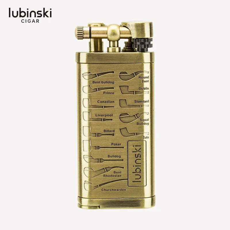 Фото Винтажная газовая зажигалка LUBINSKI с колесиком для зажигания, многофункциональный инструмент-скребок для удаления налета, подарок для мужчин №5