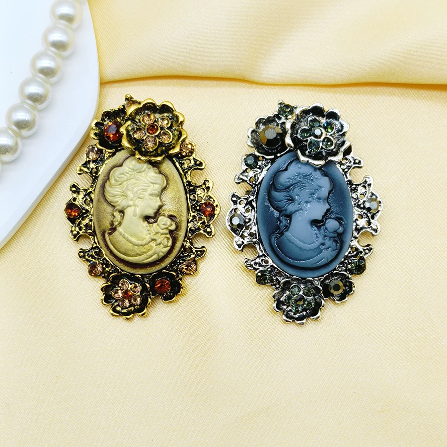 Винтажная брошь с кристаллами королевы и камеи для женщин антикварные броши