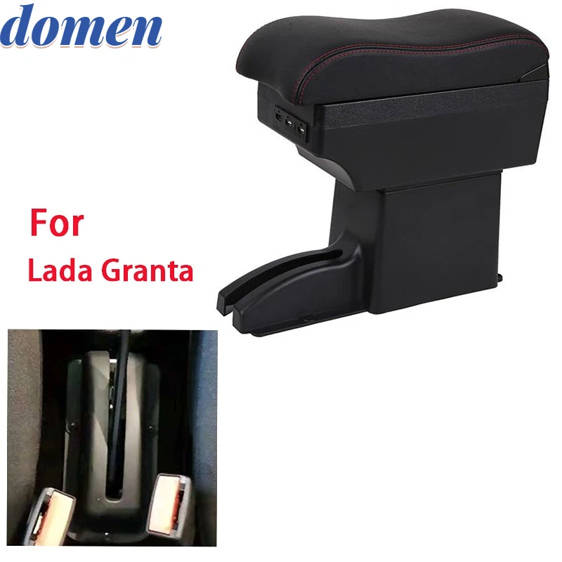 

For Lada Granta Armrest For Lada Granta Car Armrest Box Central Storage Box USB Car Interior Accessories