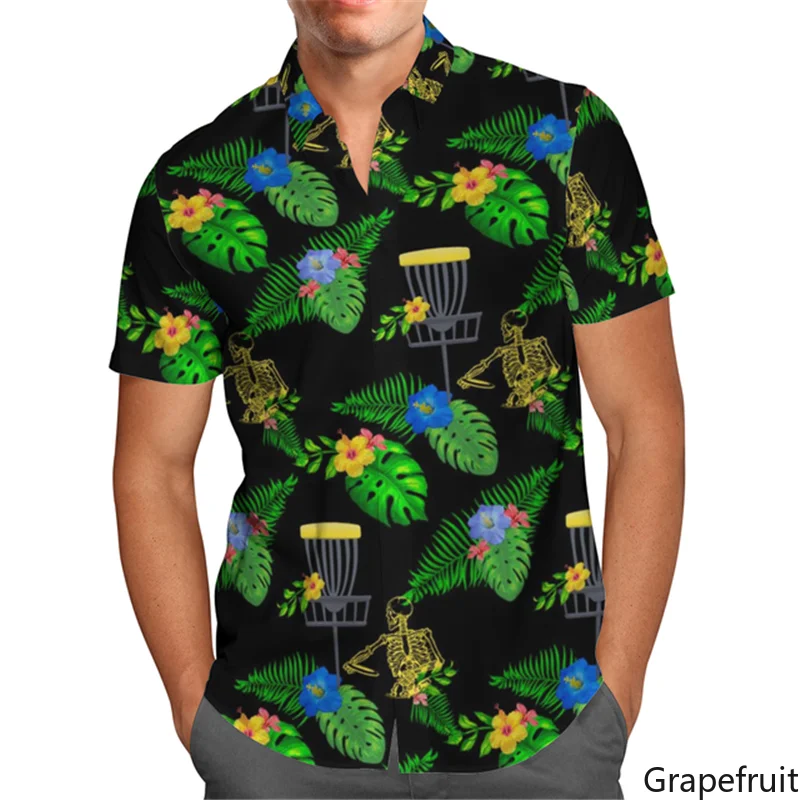 

Мужская рубашка-поло в стиле Харадзюку, Повседневная рубашка с короткими рукавами и 3d-цифровым принтом животных, одежда для улицы, лето 2023