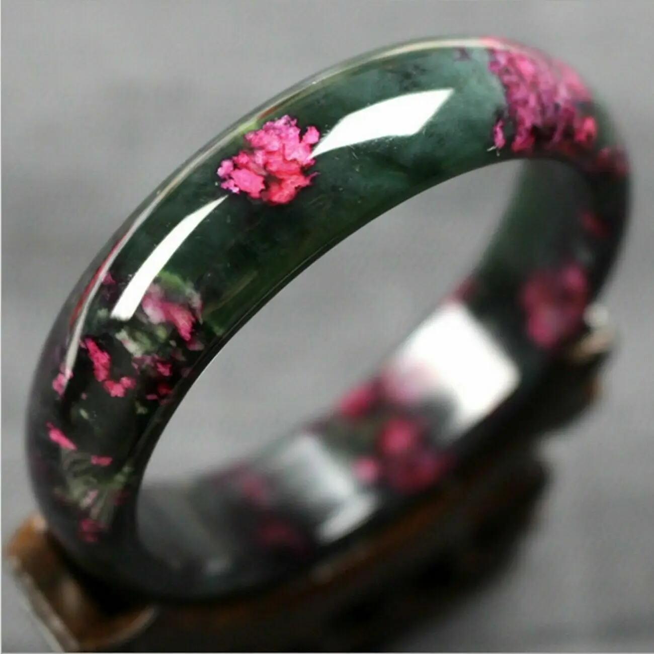 

Peach Blossom Hetian Jade Bangle 100% Natural Hand-Carved Bracelet 60-62mm