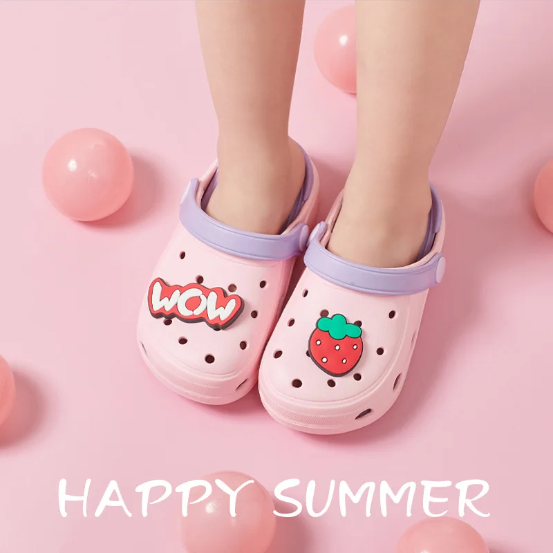 

Strawberry Flat 2-7y Toddler Boy Clogs Sandals Shoes Summer Fruit Slippers Kids Children Girl Mules Baby Garden Comfortable