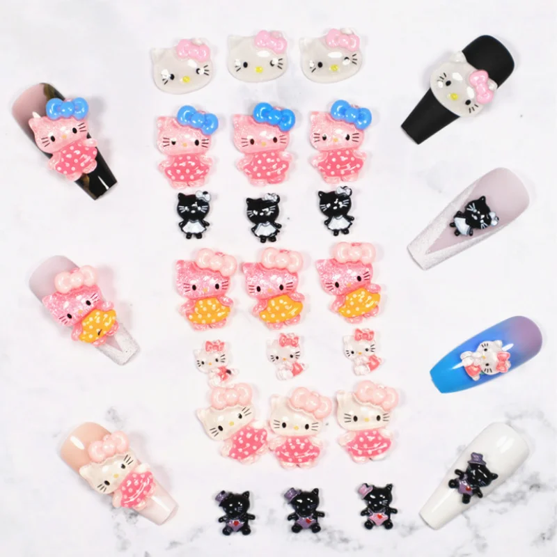 

5 шт./упаковка, декоративные блестки для ногтей Hellokittys