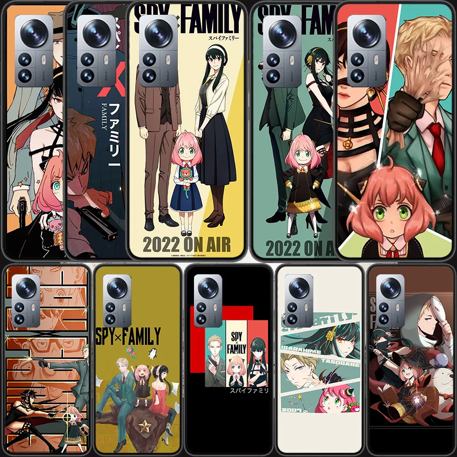 

Japan Anime Spy×Family Phone Case For Xiaomi Poco X4 X3 NFC M4 Pro 5G GT M2 M3 Mi Note 10 Lite F3 F2 F1 A1 A2 A3 CC9E Capa Coque