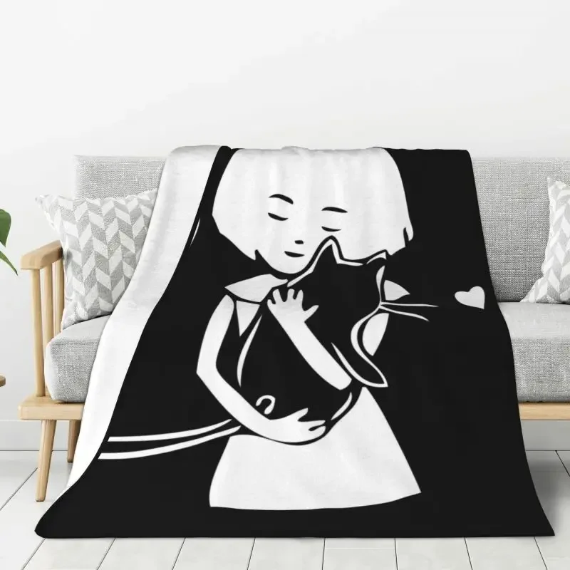 Изготовленное на заказ ультрамягкое флисовое одеяло Fran Swedish Horror Adventure Game с бантом