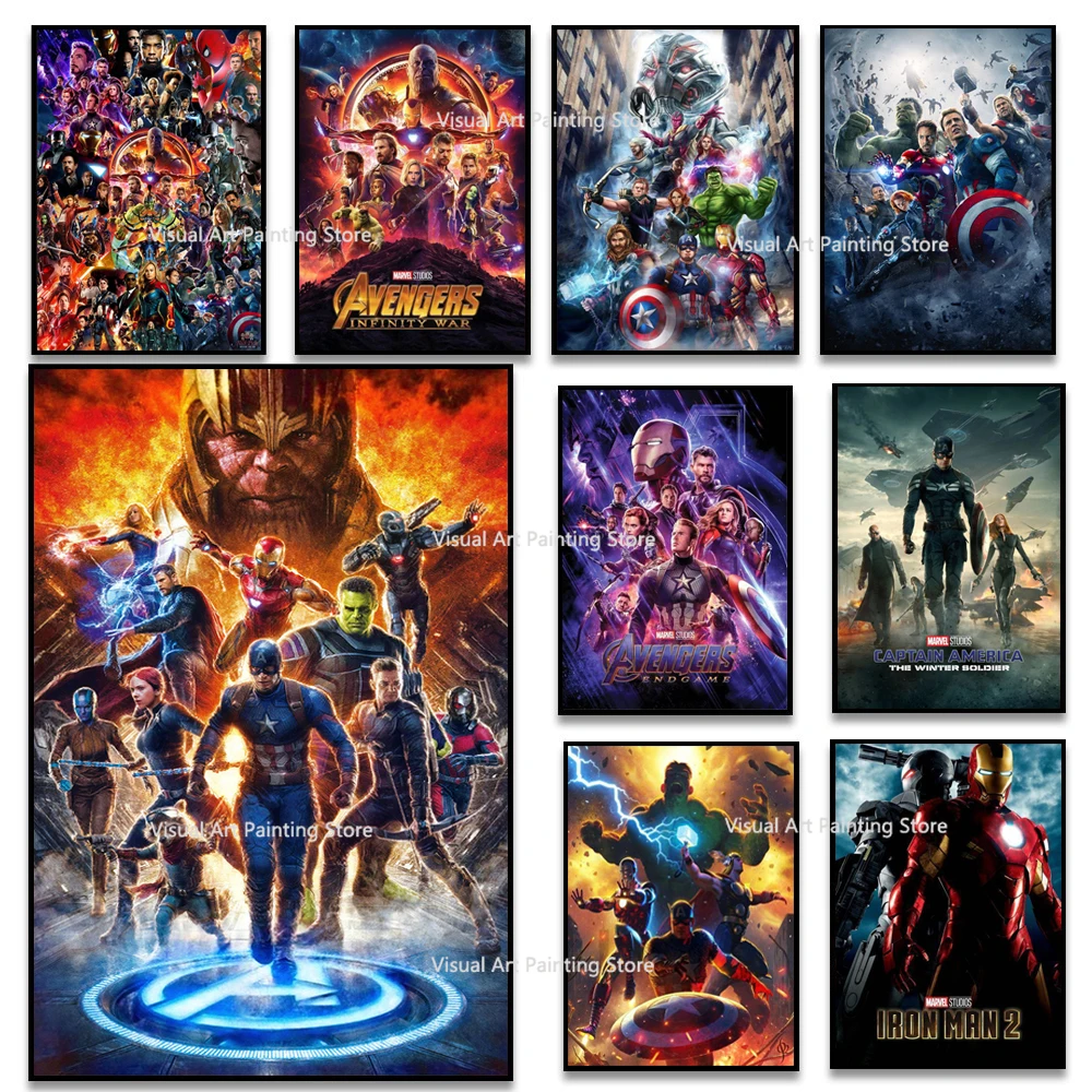 

Marvel Movie Prints and Posters Classical Canvas Painting Wall Art Pictures for Bedroom Living Room Kids Room Home Decoration