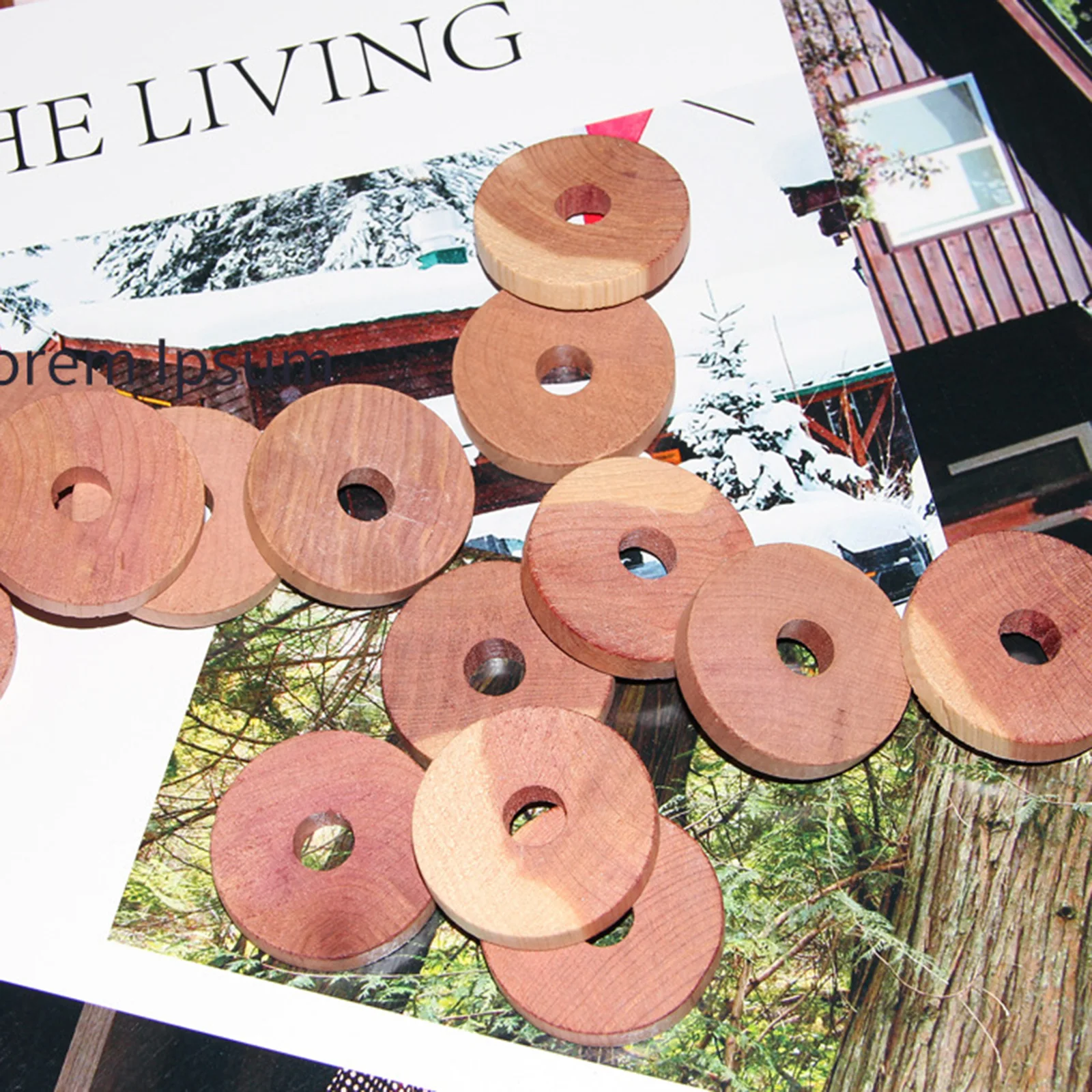 

Кольца из кедра для вешалки, 30 шт., 100% натуральные кедровые блоки, фотооборудование, товары для защиты от насекомых