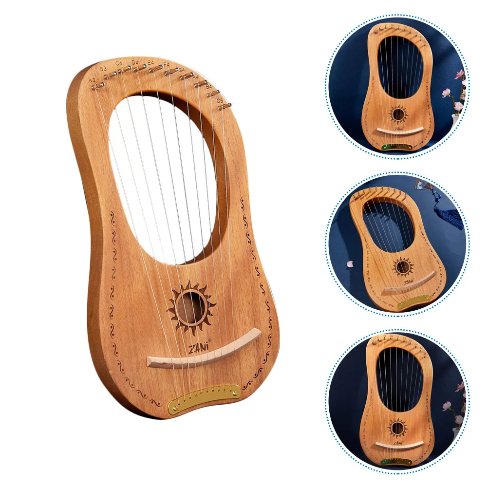 

1 Set Practical Lyre Musical Instrument with Tuning Wrench Picks Spare String