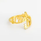 Двойные имена на заказ, стандартное Золотое кольцо из нержавеющей стали с двумя именами на заказ, мужское и женское персонализированное кольцо, ювелирные изделия