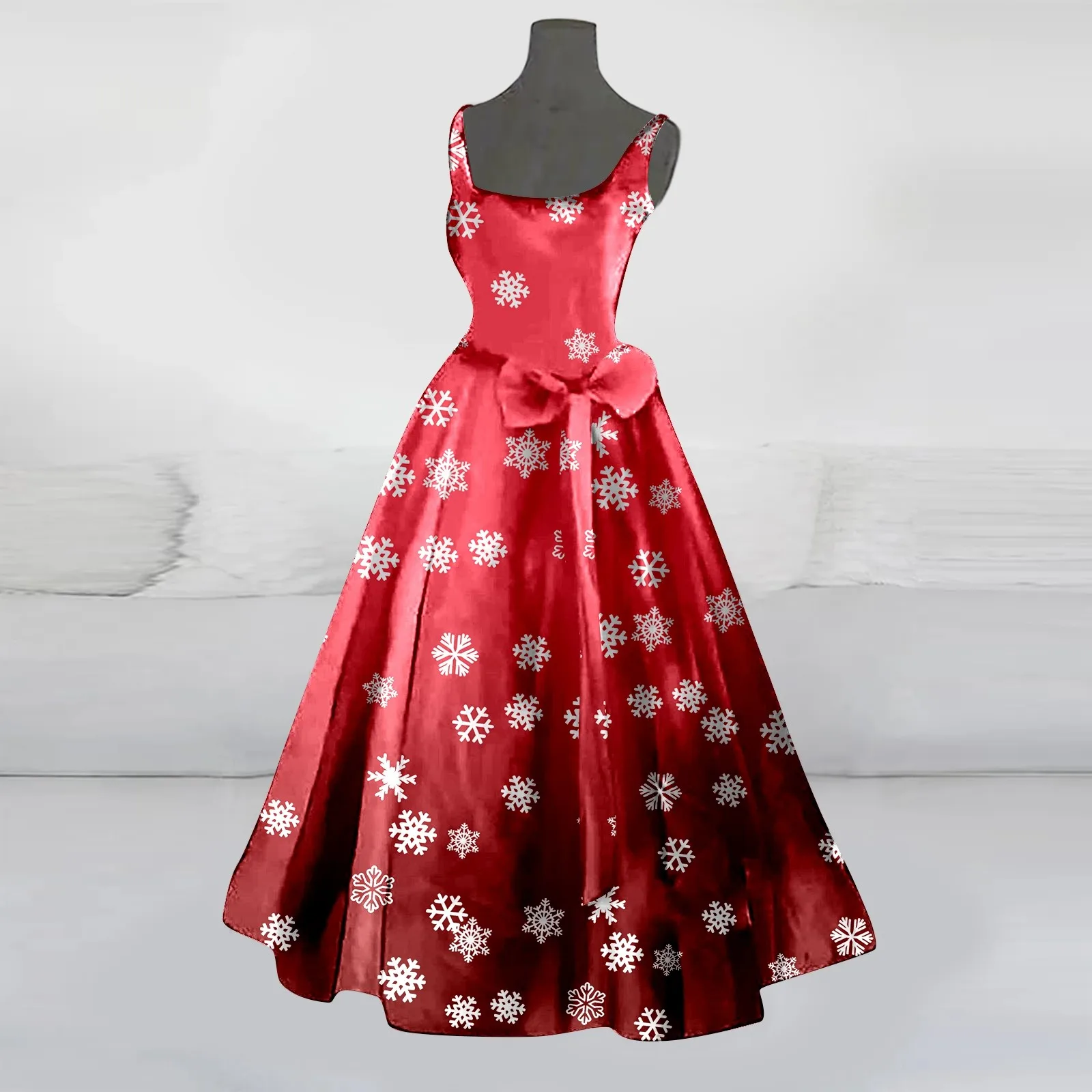 Женское винтажное вечернее платье без рукавов с высокой талией и бантом Y2k