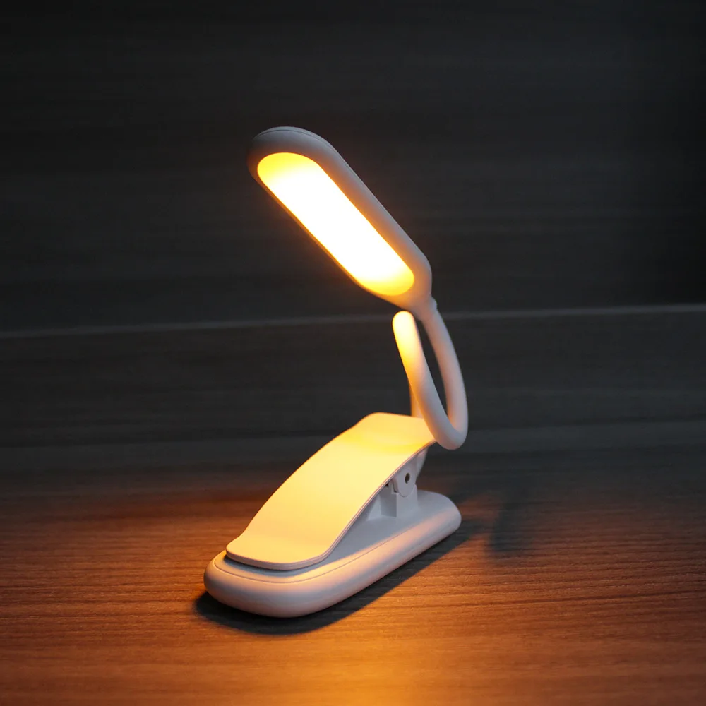 

LED The Desk Lamp That Shield An Eye Belt Clip USB Rechargeable Lamps 360 ° Flexible Study Lamp Bedroom Reading Night Light