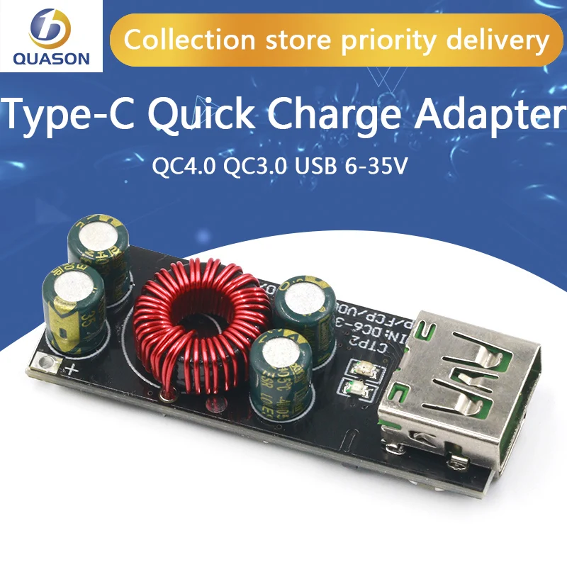 QC4.0 QC3.0 USB Type-C мобильный телефон адаптер быстрой зарядки 6 -35V модуль ldo понижающего