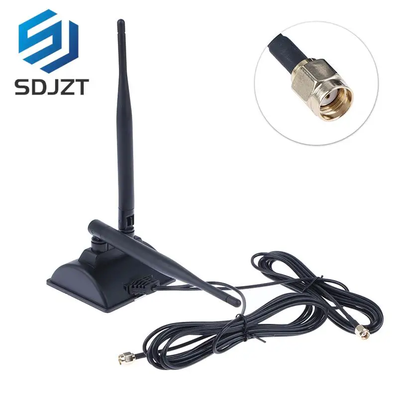 

Dual Band WiFi Router Dual RP-SMA Male Signal Booster Antenna Network Amplifier 2.4GHz 5GHz 5.8GHz Wireless Extender