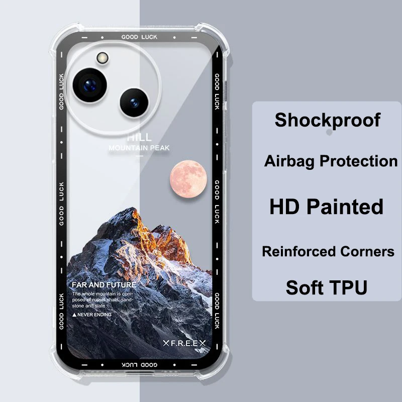 Прозрачный мягкий силиконовый чехол для Sharp Aquos R8 из ТПУ с защитой от падения Sense 7