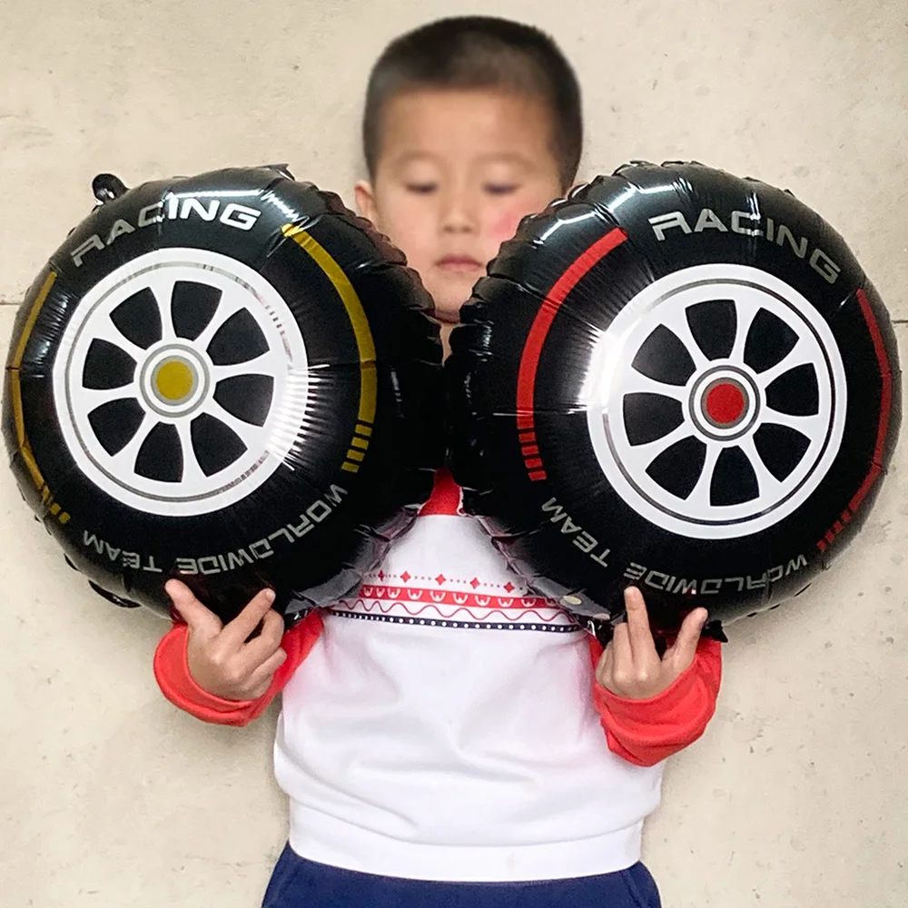 

50 шт., оптовая продажа, 18 дюймов, 2023, гоночный фотоколесный шар, монстр-Трак, фольгированные шары для мальчиков, украшение для дня рождения, подарок