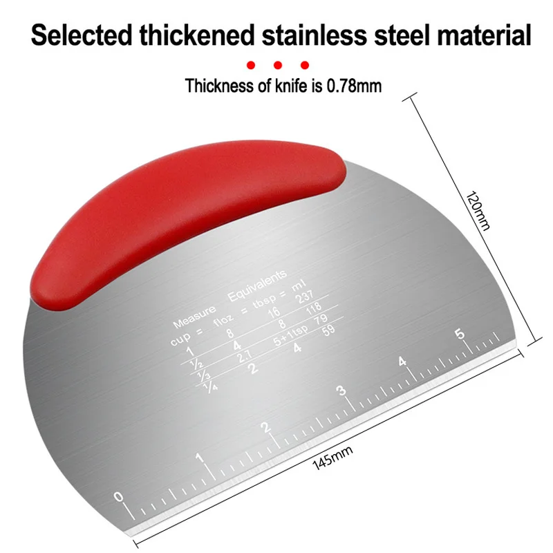 1 шт. ремешок из нержавеющей стали для теста и пиццы выпечки лопатка хлеба нож