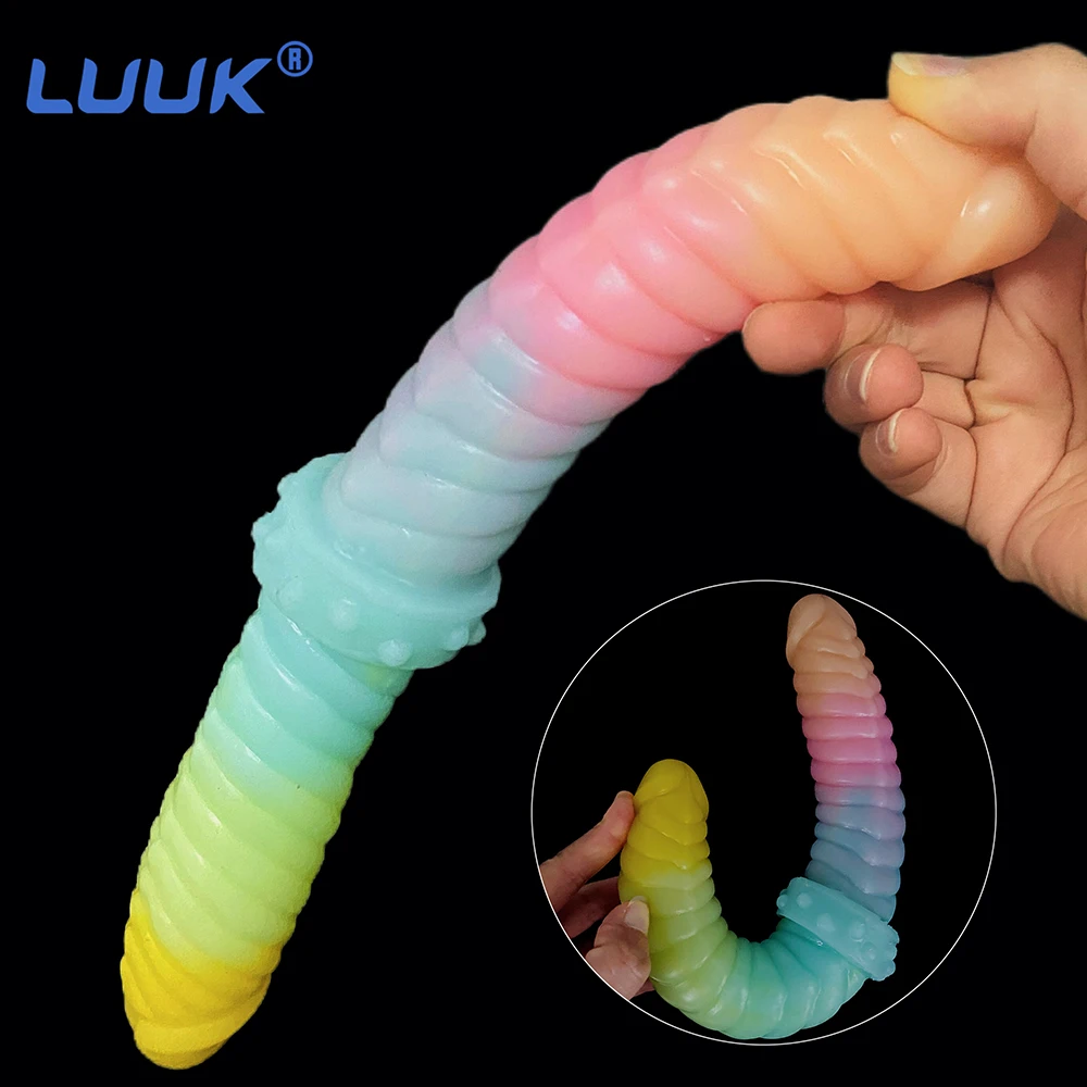 

LUUK 11.8 inch Long Lesbian Double Dildo Butt Plug Realistic Penis Vaginal Anus G-Spot Orgasm Masturbators for Women Adult Games