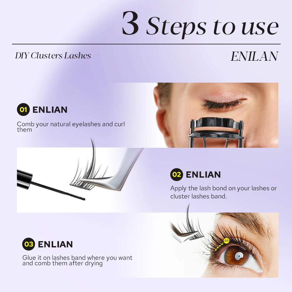 DIY 60 Clusters ресница ручной работы Extension натуральные сегментированные накладные