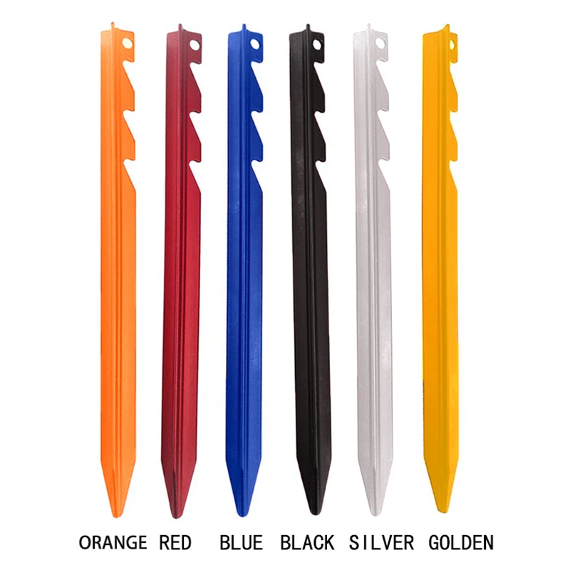 

12,7 г за штуку ультралегкие Зазубренные противоскользящие и легко Завязывающиеся палатки из алюминиевого сплава колышки для палаток