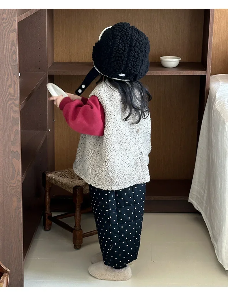 Детский жилет 2024 новый зимний корейский утолщенный дизайн универсальный для