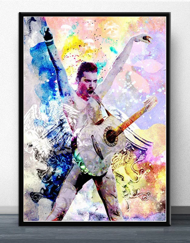 

Hot Freddie Mercury Rock Music Canvas Painting Posters And Prints Wall Pictures For Living Room Abstract Decorative Home Decor