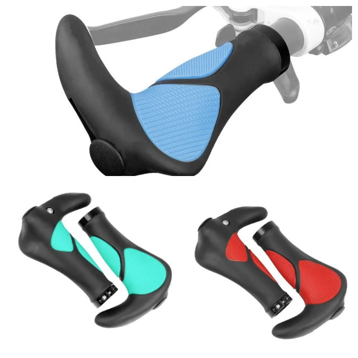 

Ergonomic Bicycle Handle Horns Grip Anti-slip Increase Friction Labor Saving Mountain Bike MTB Suitable Riding Upgrade Equipment