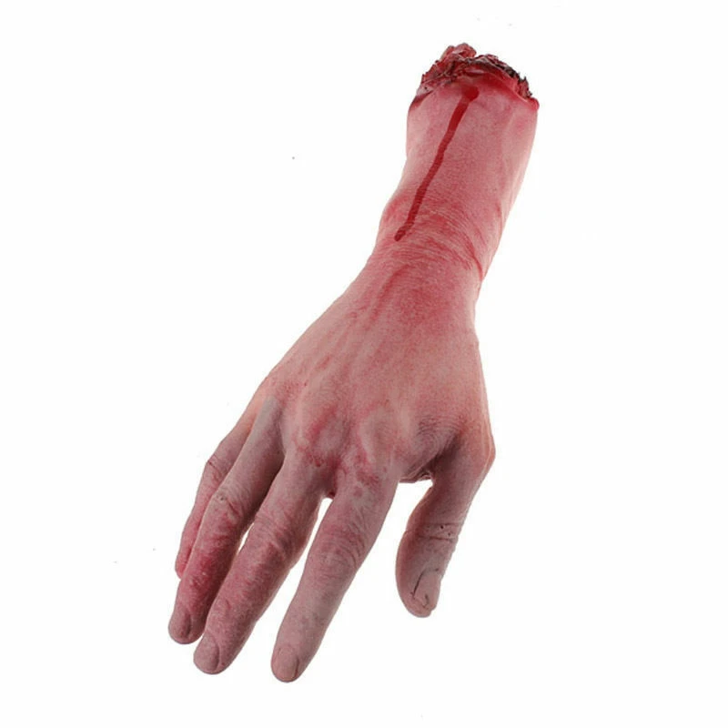 

HOT SALE Bloody Horror Scary Halloween Prop Fake Severed Life Size Arm Hand House 22-23Cm