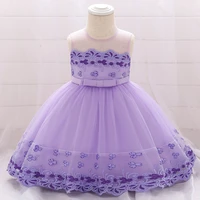 2022 spring new girls noble and elegant dress tube top embroidered mesh tutu skirt bow flower girl dress