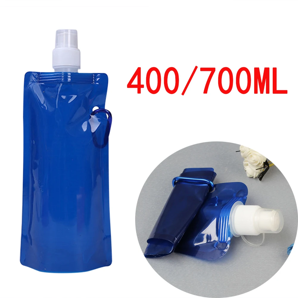 

480/700ml Running Sport Bicycle Soft Water Bottle Folding Soft Flask Water Bag Sport Collapsible Folding Kettle Water Bottle Bag