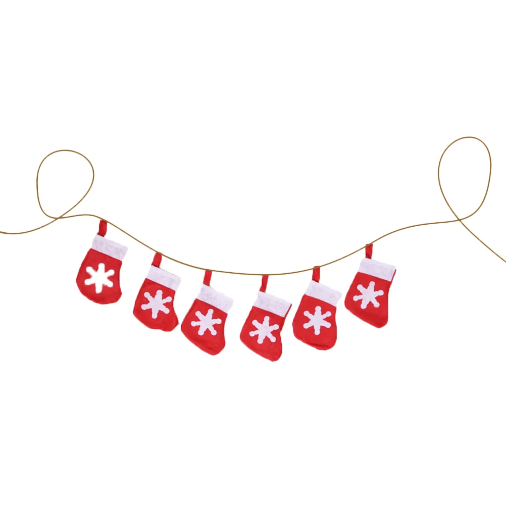 

Christmas Banner Buntingdecor Garland Party Felt Tree Merry Fireplace Mantle Hanging Mantel Garlands Holiday Stocking Diy