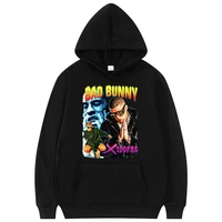 hip hop singer bad bunny unisex harajuku brand streetwear regular mens vintage hoodies men women fashion loose oversized hoodie