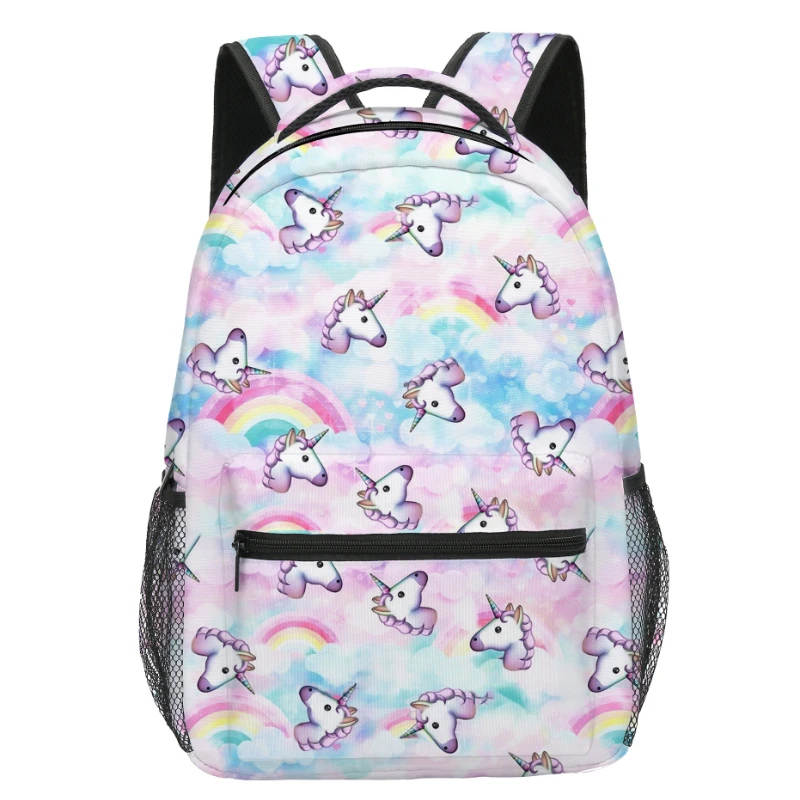 New Cute Unicorn Girl Primary Secondary School Bags Student Large Capacity Rainbow Backpack Drop Shipping