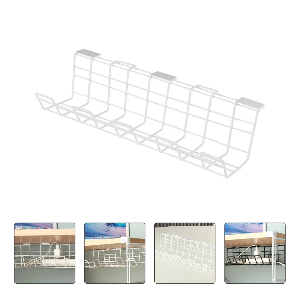 

Desk Cablemanagement Tray Cord Organizer Rack Basket Wire Shelf Hider