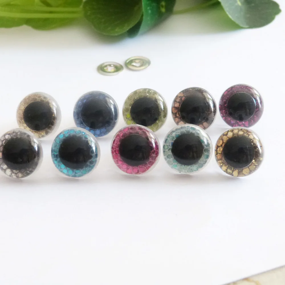 20 шт.-13 5/15/16 5/18 мм гладкий стержень прозрачные круглые игрушечные глаза +