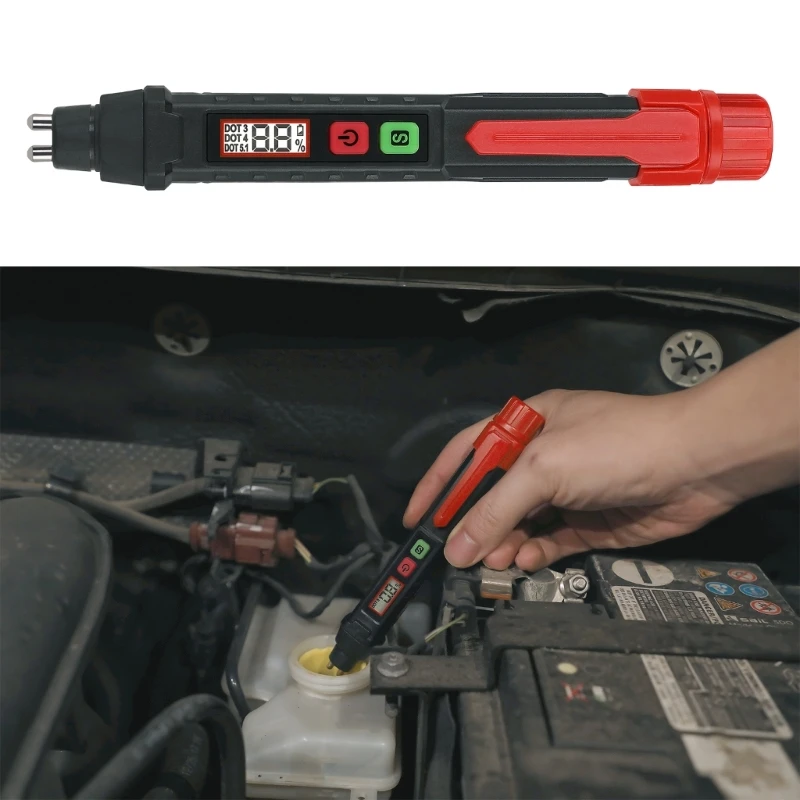 

Car Brake Liquid Digital Tester for DOT3 DOT4 DOT5 Auto Testing Tool LCD Screen