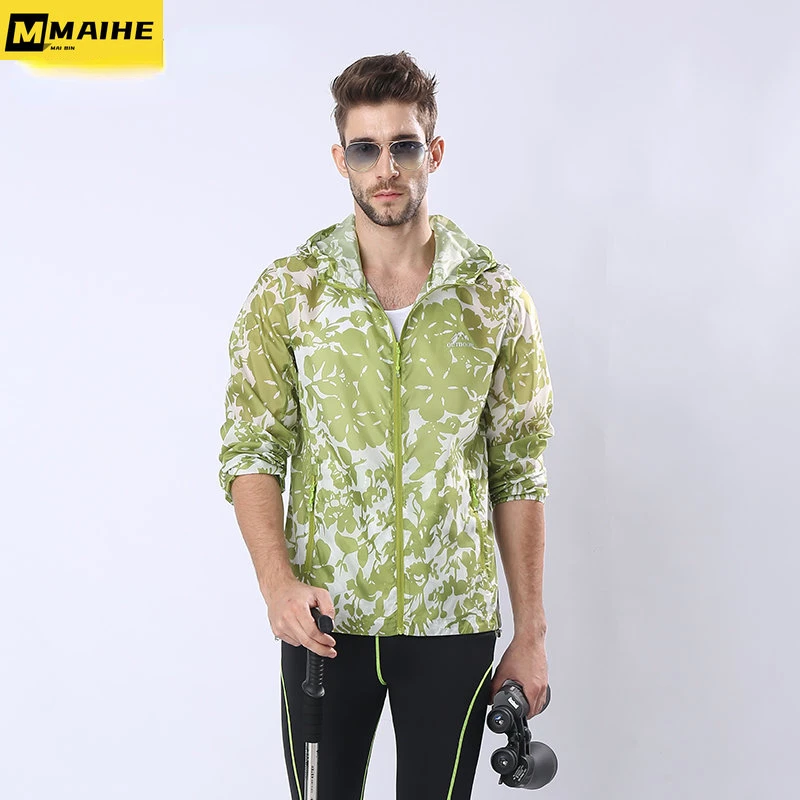 

Летняя мужская ветровка с УФ-защитой, крутая дышащая легкая водонепроницаемая ветровка с капюшоном, уличная спортивная повседневная куртка для фитнеса