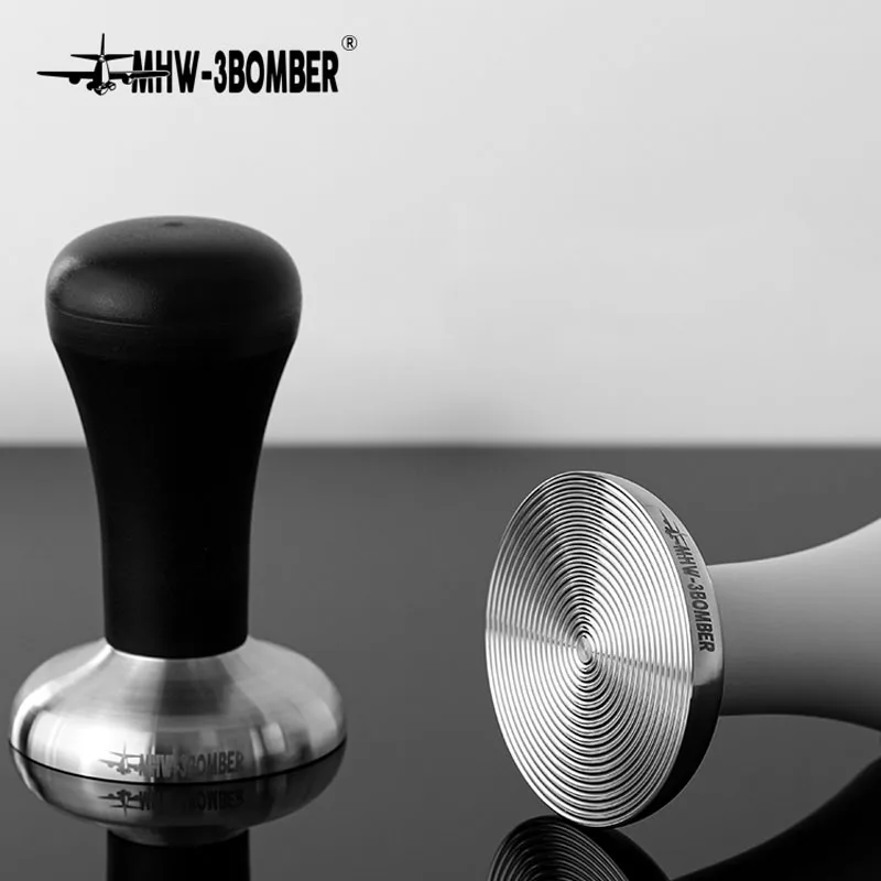 

MHW-3BOMBER 51mm & 58.35mm Coffee Tamper with ABS Handle 100% Ripple Stainless Steel Base Premium Barista Espresso Tamper Tools