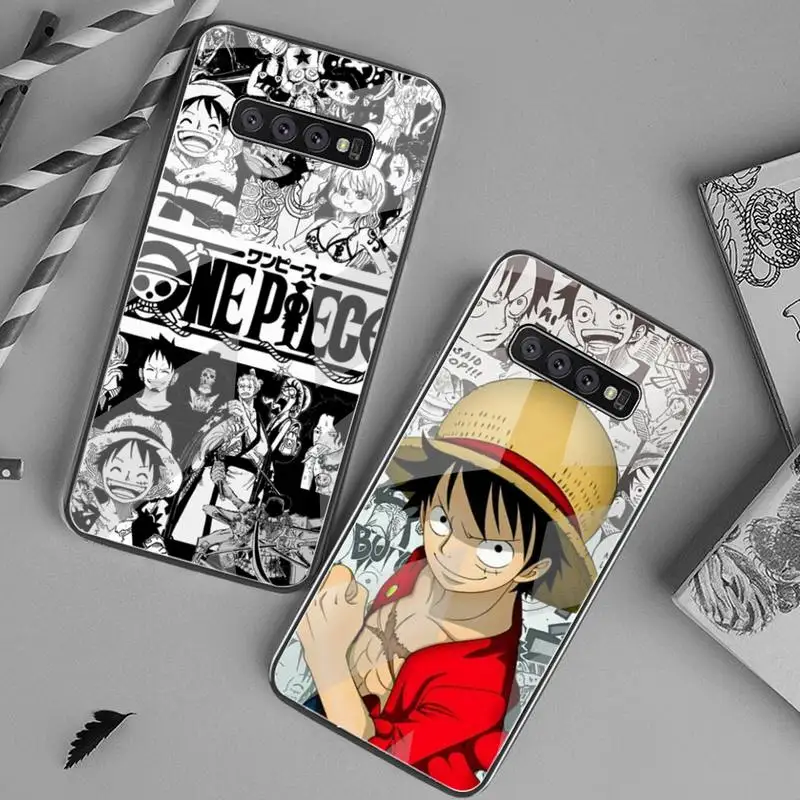 

Comics One Piece Luffy Roronoa Zoro Phone Case Tempered Glass For Samsung S20 Ultra S7 S8 S9 S10 Note 8 9 10 Pro Plus Cover