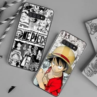 comics one piece luffy roronoa zoro phone case tempered glass for samsung s20 ultra s7 s8 s9 s10 note 8 9 10 pro plus cover