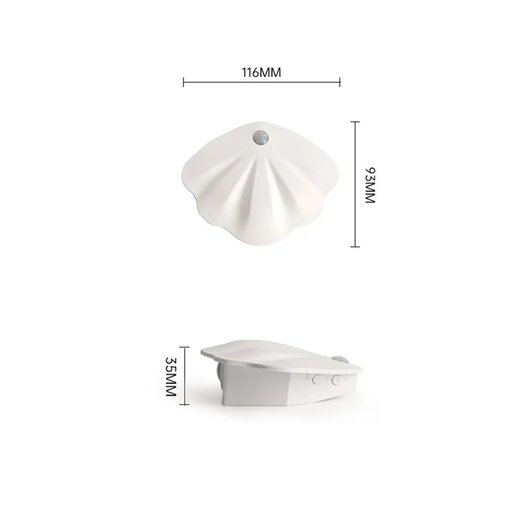 

LED ночник ракушка белый/черный