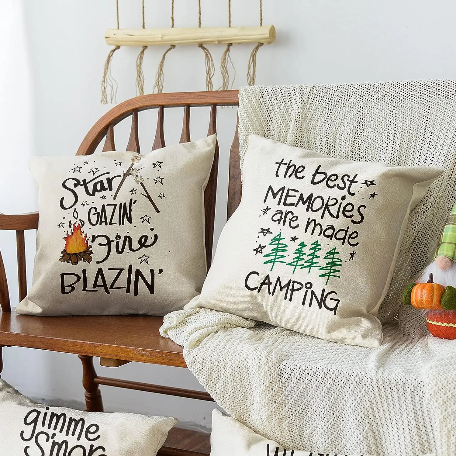 Наволочка для подушки с рисунком кемпинга льняная квадратная наволочка подходит